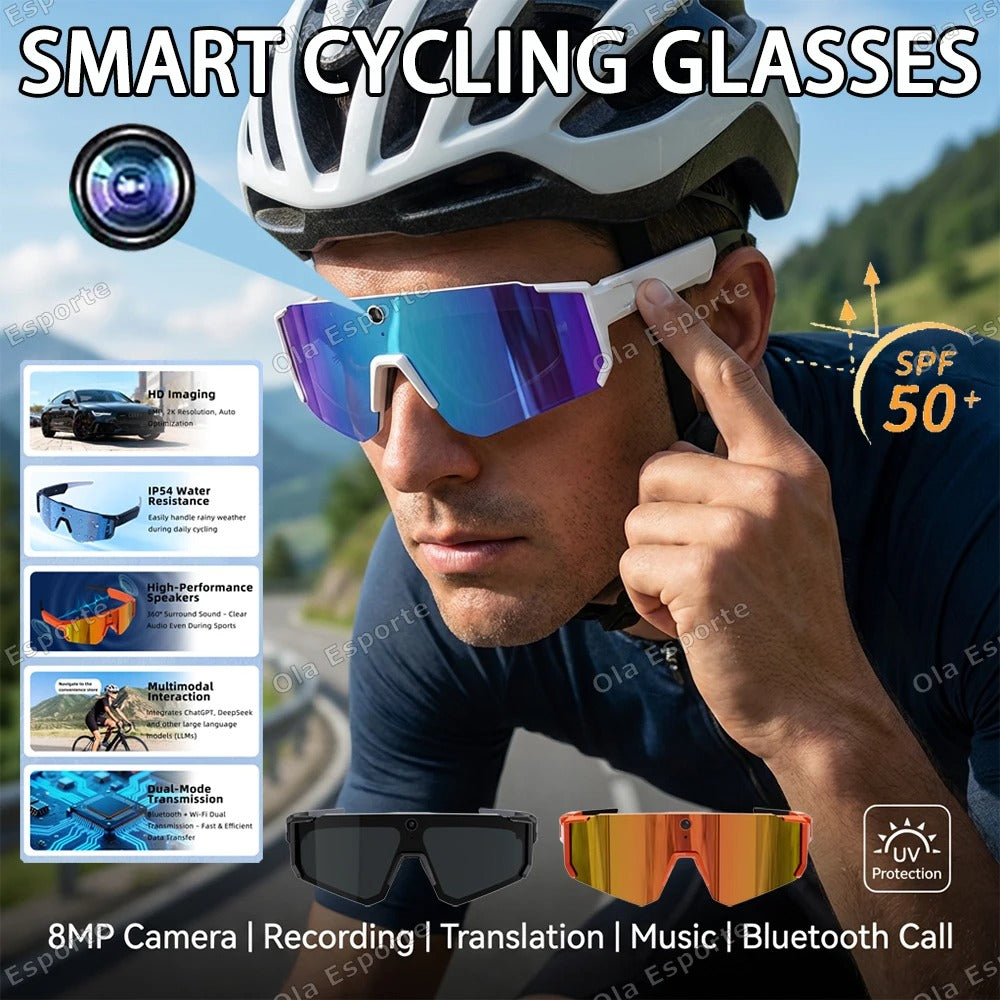 2026 New 4K HD AI Smart Cycling Glasses