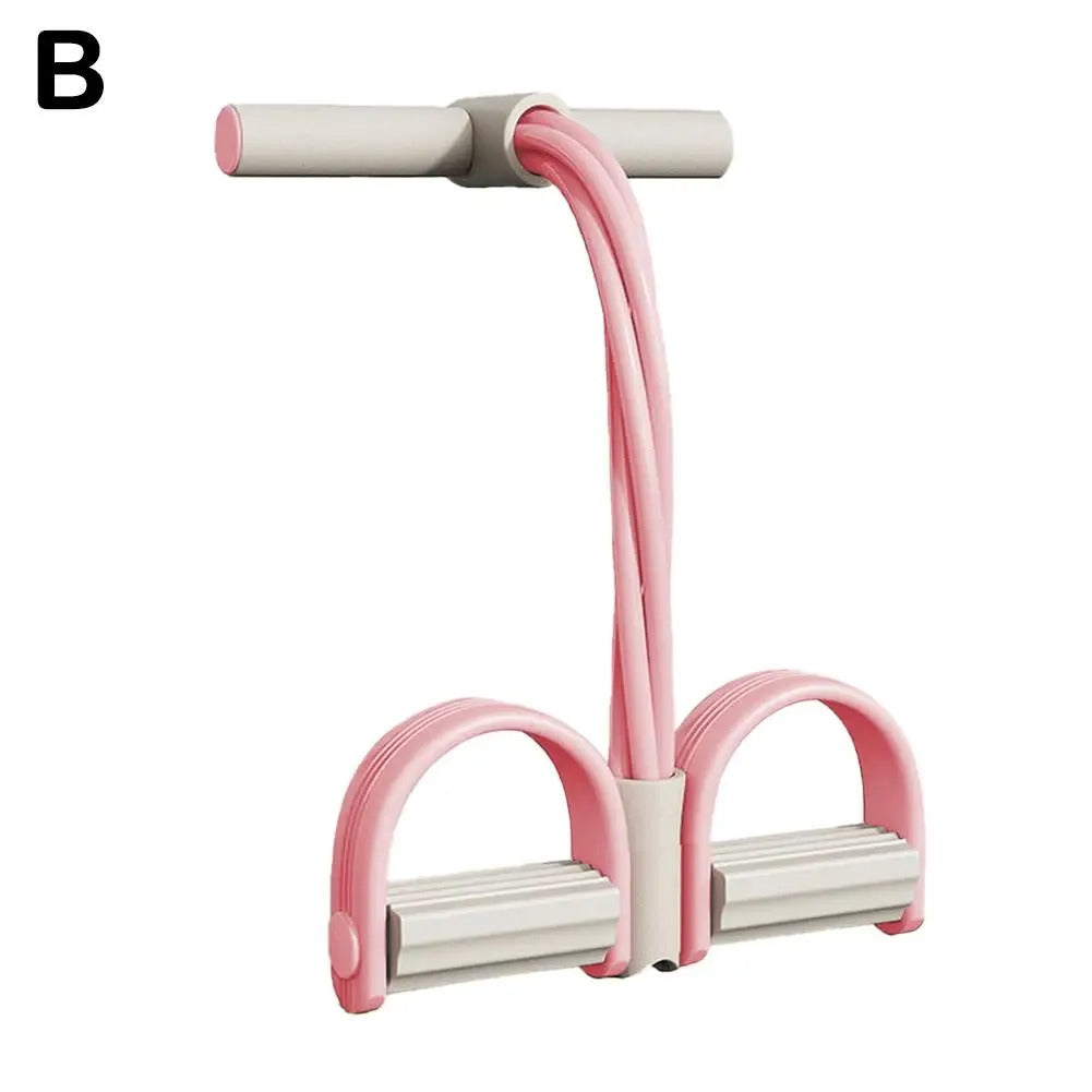 4 Tube Pedal Tensioner Portable Resistance Band Sit Up Fitness Equipment