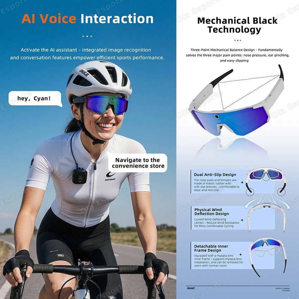 2026 New 4K HD AI Smart Cycling Glasses
