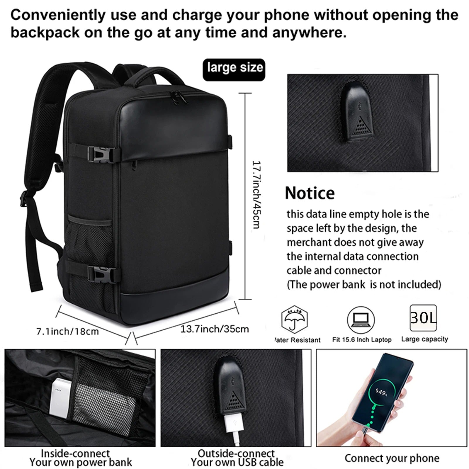 Cabin Bag Travel Backpack unisex Laptop Backpack